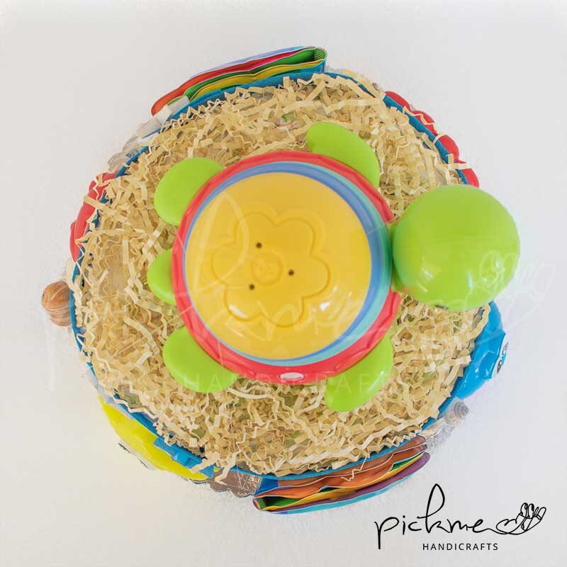 diapercake τουρτοπάνα χελωνίτσα από πάνω