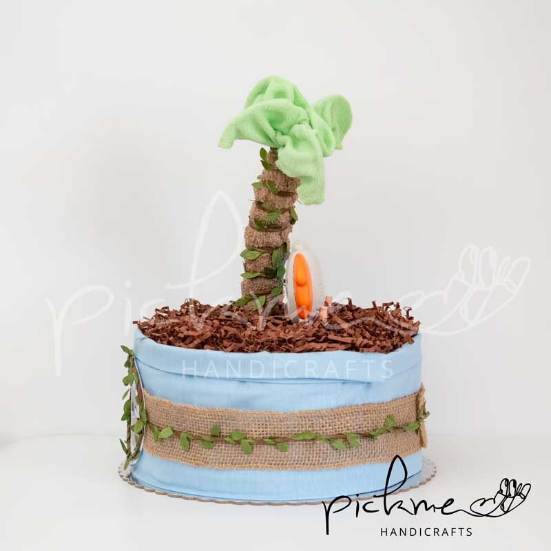 diapercake τουρτοπάνα για αγόρι θέμα κοάλα από πλάι