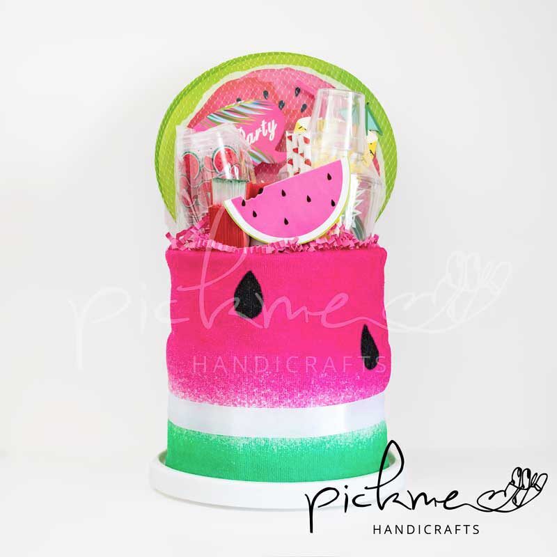 towel cake καρπούζι μπροστά
