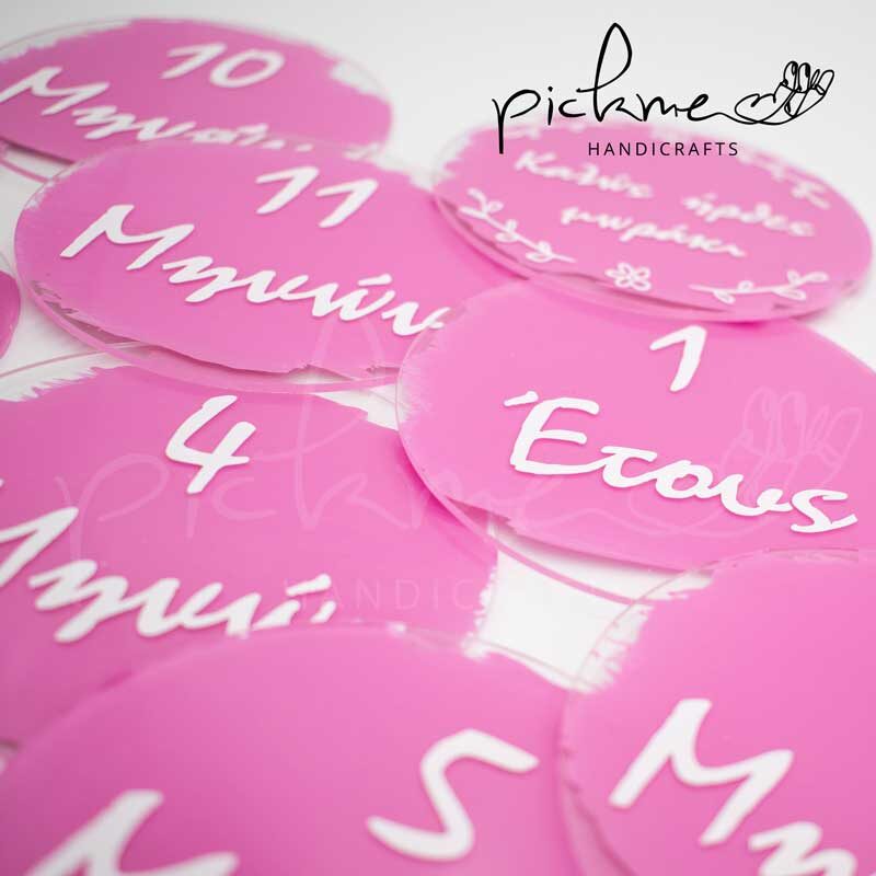 baby milestone cards κοντινή όψη