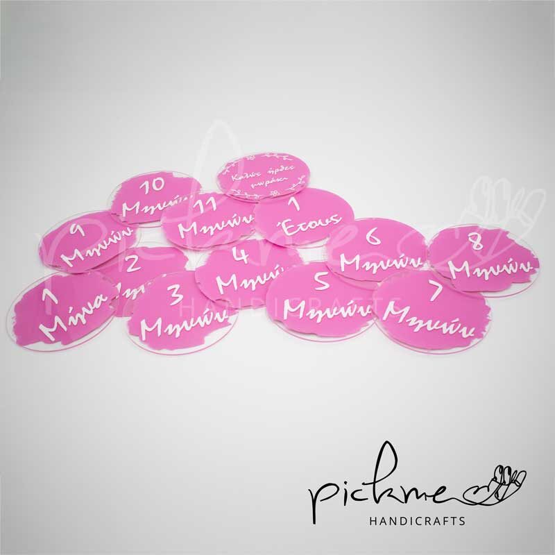 baby milestone cards μπροστινή όψη