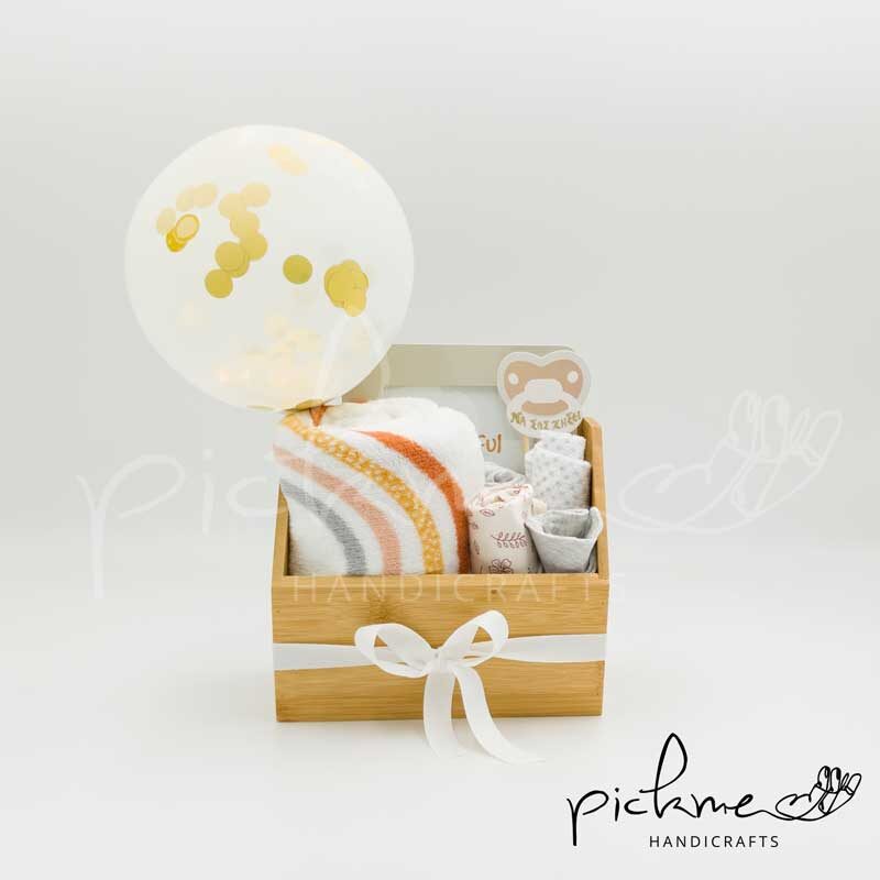 gift basket ξύλινο rainbow 01