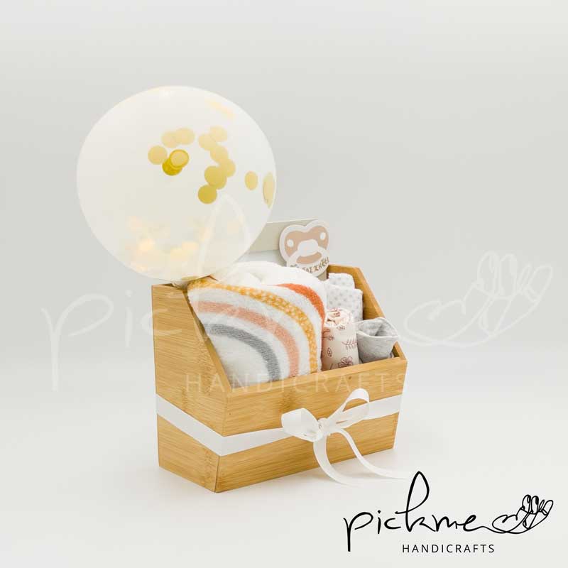 gift basket ξύλινο rainbow 02