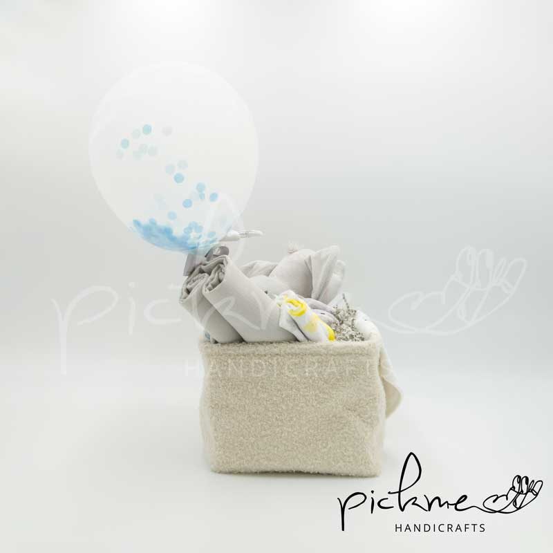 gift basket για αγόρι γκρι ελεφαντάκι 03