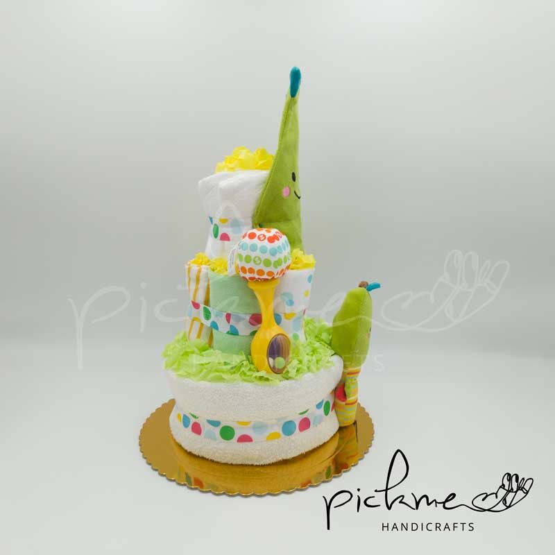 diapercake τουρτοπάνα τριόροφη αχλάδι 04