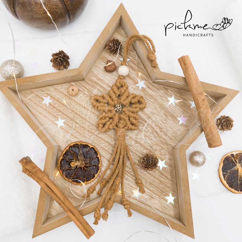 χριστουγεννιάτικο γούρι αστέρι boho 01