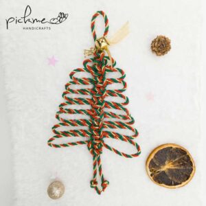 χριστουγεννιάτικο γούρι δέντρο τρίχρωμο 02